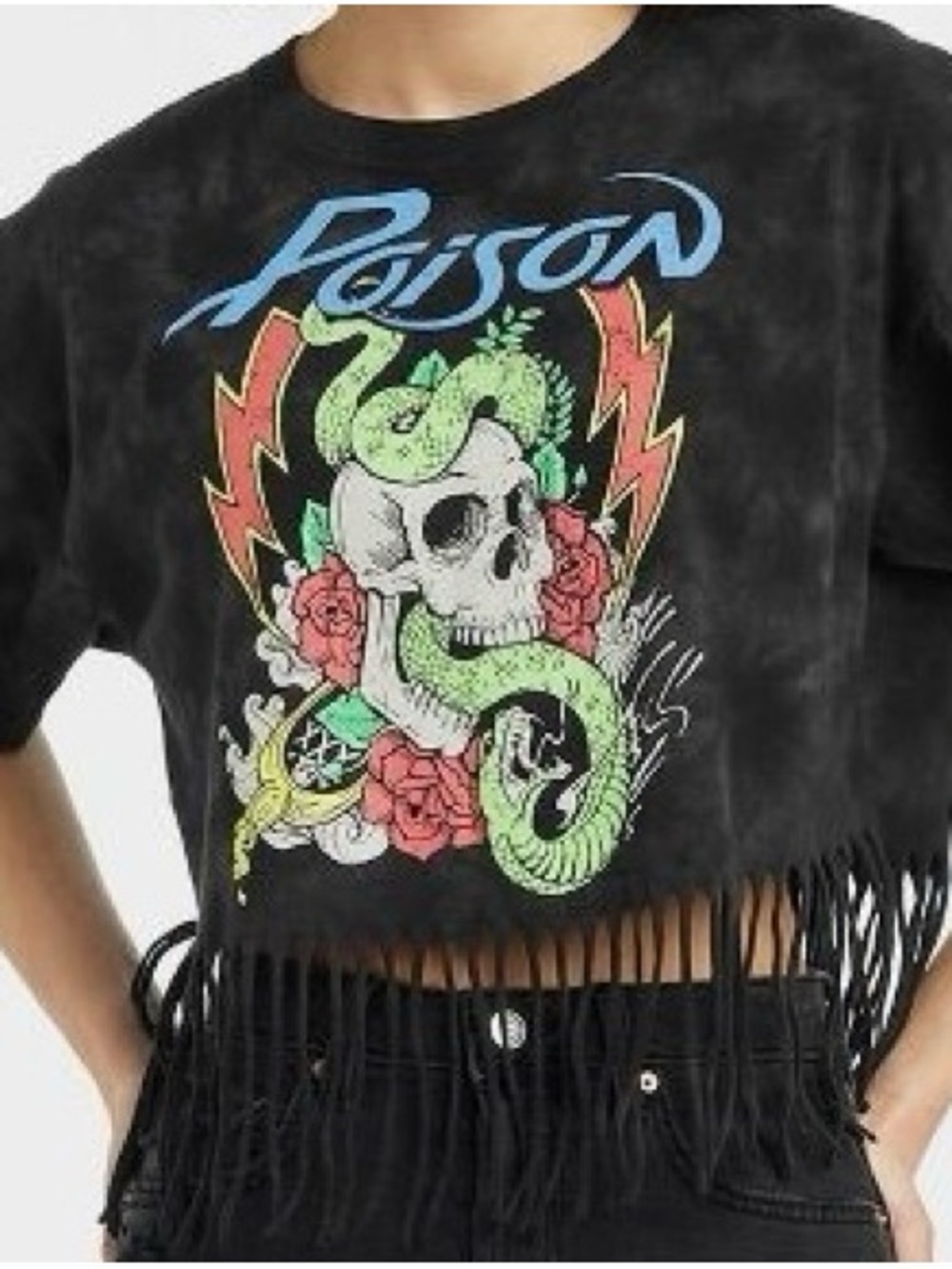 Poison Fringe Tie-Dye Skull Tee